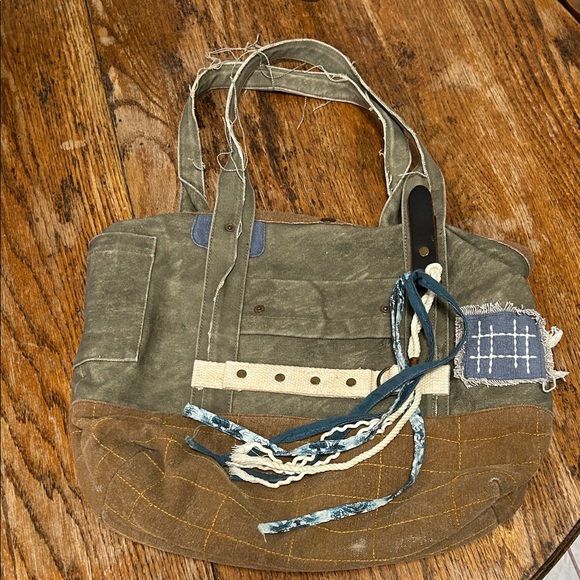 Free People Handbags - Free People Olive & Brown Tote